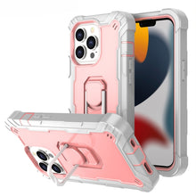 Load image into Gallery viewer, PC + Rubber 3-layers Shockproof Protective Case with Rotating Holder, For iPhone 13 mini, For iPhone 13, For iPhone 13 Pro, For iPhone 13 Pro Max