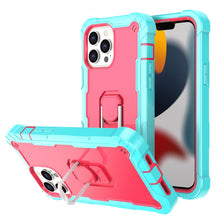 Load image into Gallery viewer, PC + Rubber 3-layers Shockproof Protective Case with Rotating Holder, For iPhone 13 mini, For iPhone 13, For iPhone 13 Pro, For iPhone 13 Pro Max