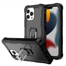 Load image into Gallery viewer, PC + Rubber 3-layers Shockproof Protective Case with Rotating Holder, For iPhone 13 mini, For iPhone 13, For iPhone 13 Pro, For iPhone 13 Pro Max