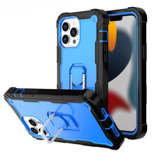 Load image into Gallery viewer, PC + Rubber 3-layers Shockproof Protective Case with Rotating Holder, For iPhone 13 mini, For iPhone 13, For iPhone 13 Pro, For iPhone 13 Pro Max