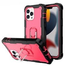 Load image into Gallery viewer, PC + Rubber 3-layers Shockproof Protective Case with Rotating Holder, For iPhone 13 mini, For iPhone 13, For iPhone 13 Pro, For iPhone 13 Pro Max