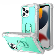 Load image into Gallery viewer, PC + Rubber 3-layers Shockproof Protective Case with Rotating Holder, For iPhone 13 mini, For iPhone 13, For iPhone 13 Pro, For iPhone 13 Pro Max