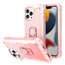 Load image into Gallery viewer, PC + Rubber 3-layers Shockproof Protective Case with Rotating Holder, For iPhone 13 mini, For iPhone 13, For iPhone 13 Pro, For iPhone 13 Pro Max