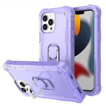 Load image into Gallery viewer, PC + Rubber 3-layers Shockproof Protective Case with Rotating Holder, For iPhone 13 mini, For iPhone 13, For iPhone 13 Pro, For iPhone 13 Pro Max