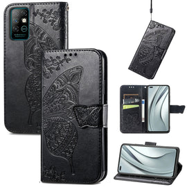 Butterfly Love Flowers Embossed Horizontal Flip Leather Case with Holder & Card Slots & Wallet & Lanyard, For Infinix Note 8, For Infinix Note 10, For vivo IQOO Neo 3, For LG Velvet 2 Pro, For Motorola Edge 20 Pro, For OPPO Reno 6Z