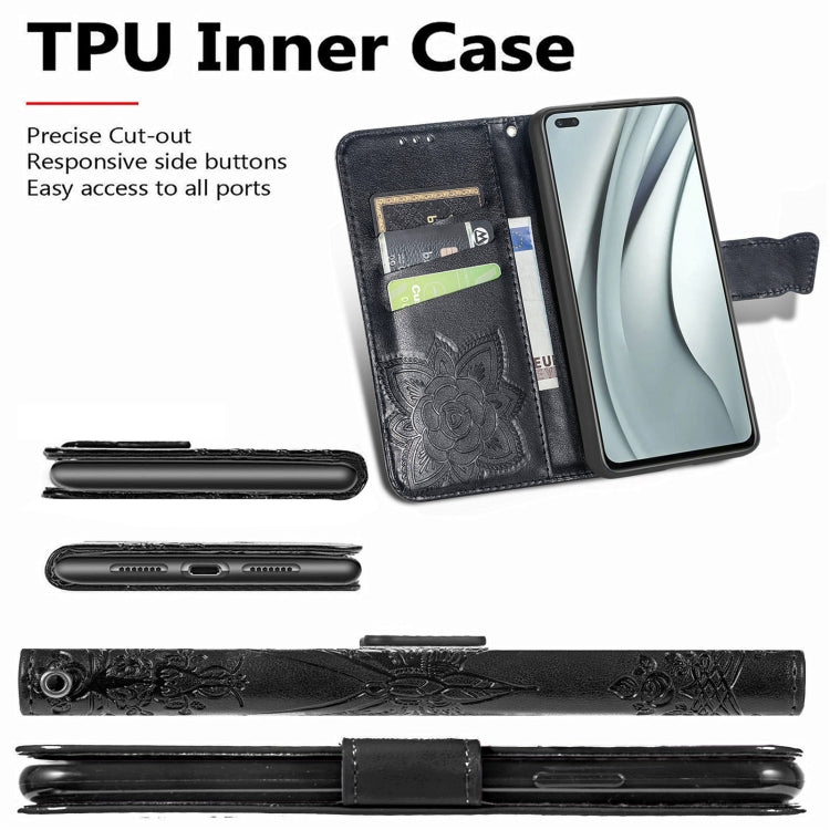 Butterfly Love Flowers Embossed Horizontal Flip Leather Case with Holder & Card Slots & Wallet & Lanyard, For Infinix Note 8, For Infinix Note 10, For vivo IQOO Neo 3, For LG Velvet 2 Pro, For Motorola Edge 20 Pro, For OPPO Reno 6Z