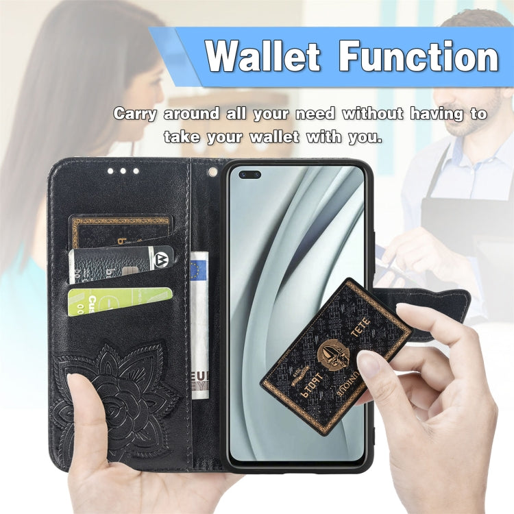 Butterfly Love Flowers Embossed Horizontal Flip Leather Case with Holder & Card Slots & Wallet & Lanyard, For Infinix Note 8, For Infinix Note 10, For vivo IQOO Neo 3, For LG Velvet 2 Pro, For Motorola Edge 20 Pro, For OPPO Reno 6Z