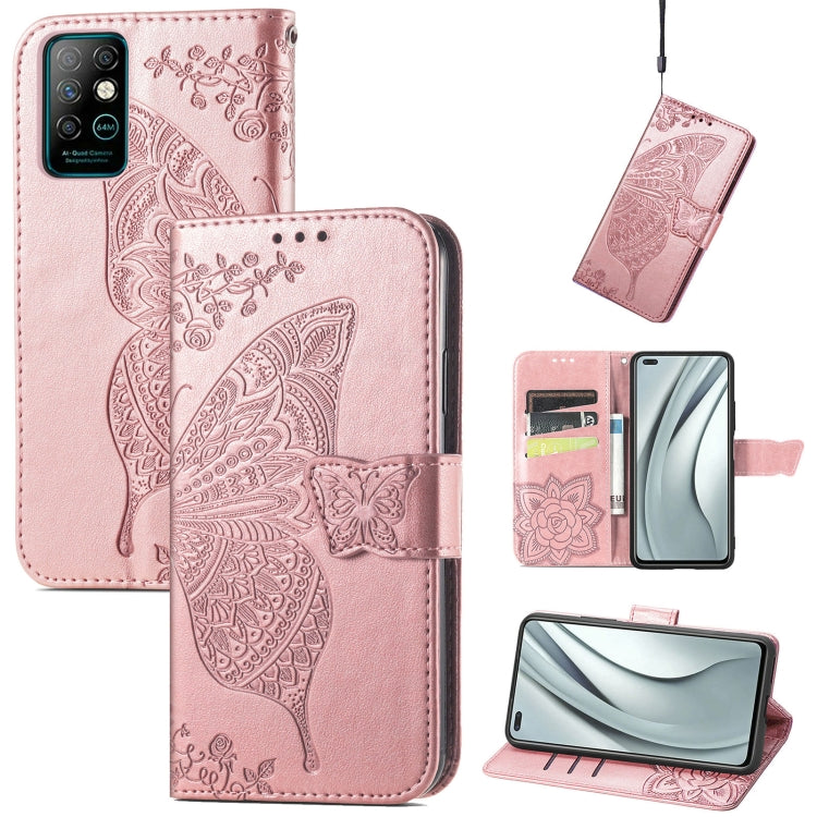 Butterfly Love Flowers Embossed Horizontal Flip Leather Case with Holder & Card Slots & Wallet & Lanyard, For Infinix Note 8, For Infinix Note 10, For vivo IQOO Neo 3, For LG Velvet 2 Pro, For Motorola Edge 20 Pro, For OPPO Reno 6Z