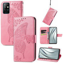 Load image into Gallery viewer, Butterfly Love Flowers Embossed Horizontal Flip Leather Case with Holder &amp; Card Slots &amp; Wallet &amp; Lanyard, For Infinix Note 8, For Infinix Note 10, For vivo IQOO Neo 3, For LG Velvet 2 Pro, For Motorola Edge 20 Pro, For OPPO Reno 6Z