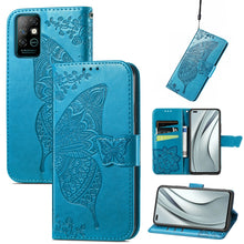 Load image into Gallery viewer, Butterfly Love Flowers Embossed Horizontal Flip Leather Case with Holder &amp; Card Slots &amp; Wallet &amp; Lanyard, For Infinix Note 8, For Infinix Note 10, For vivo IQOO Neo 3, For LG Velvet 2 Pro, For Motorola Edge 20 Pro, For OPPO Reno 6Z