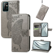 Load image into Gallery viewer, Butterfly Love Flowers Embossed Horizontal Flip Leather Case with Holder &amp; Card Slots &amp; Wallet &amp; Lanyard, For Infinix Note 8, For Infinix Note 10, For vivo IQOO Neo 3, For LG Velvet 2 Pro, For Motorola Edge 20 Pro, For OPPO Reno 6Z