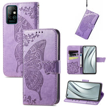 Load image into Gallery viewer, Butterfly Love Flowers Embossed Horizontal Flip Leather Case with Holder &amp; Card Slots &amp; Wallet &amp; Lanyard, For Infinix Note 8, For Infinix Note 10, For vivo IQOO Neo 3, For LG Velvet 2 Pro, For Motorola Edge 20 Pro, For OPPO Reno 6Z