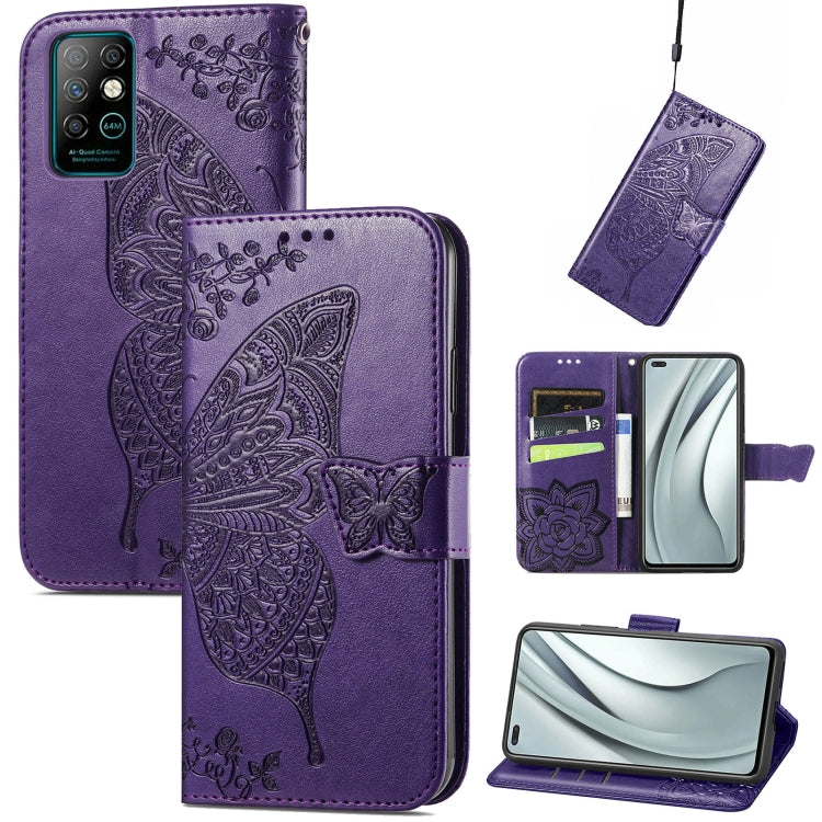 Butterfly Love Flowers Embossed Horizontal Flip Leather Case with Holder & Card Slots & Wallet & Lanyard, For Infinix Note 8, For Infinix Note 10, For vivo IQOO Neo 3, For LG Velvet 2 Pro, For Motorola Edge 20 Pro, For OPPO Reno 6Z