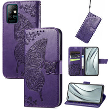 Load image into Gallery viewer, Butterfly Love Flowers Embossed Horizontal Flip Leather Case with Holder &amp; Card Slots &amp; Wallet &amp; Lanyard, For Infinix Note 8, For Infinix Note 10, For vivo IQOO Neo 3, For LG Velvet 2 Pro, For Motorola Edge 20 Pro, For OPPO Reno 6Z