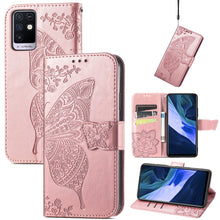 Load image into Gallery viewer, Butterfly Love Flowers Embossed Horizontal Flip Leather Case with Holder &amp; Card Slots &amp; Wallet &amp; Lanyard, For Infinix Note 8, For Infinix Note 10, For vivo IQOO Neo 3, For LG Velvet 2 Pro, For Motorola Edge 20 Pro, For OPPO Reno 6Z