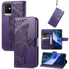 Load image into Gallery viewer, Butterfly Love Flowers Embossed Horizontal Flip Leather Case with Holder &amp; Card Slots &amp; Wallet &amp; Lanyard, For Infinix Note 8, For Infinix Note 10, For vivo IQOO Neo 3, For LG Velvet 2 Pro, For Motorola Edge 20 Pro, For OPPO Reno 6Z