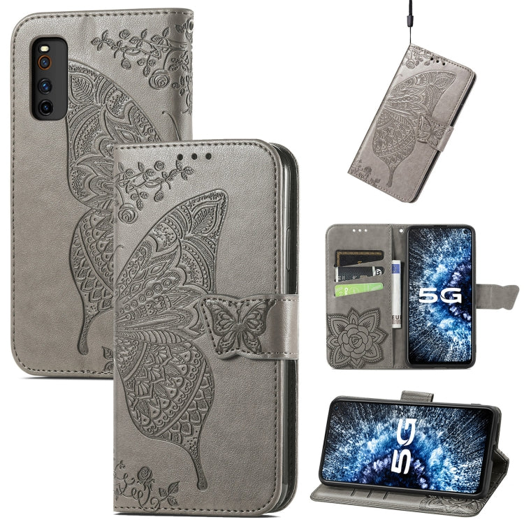 Butterfly Love Flowers Embossed Horizontal Flip Leather Case with Holder & Card Slots & Wallet & Lanyard, For Infinix Note 8, For Infinix Note 10, For vivo IQOO Neo 3, For LG Velvet 2 Pro, For Motorola Edge 20 Pro, For OPPO Reno 6Z