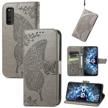 Load image into Gallery viewer, Butterfly Love Flowers Embossed Horizontal Flip Leather Case with Holder &amp; Card Slots &amp; Wallet &amp; Lanyard, For Infinix Note 8, For Infinix Note 10, For vivo IQOO Neo 3, For LG Velvet 2 Pro, For Motorola Edge 20 Pro, For OPPO Reno 6Z