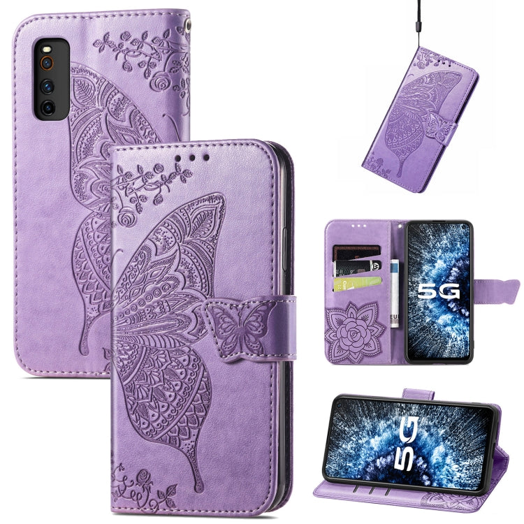 Butterfly Love Flowers Embossed Horizontal Flip Leather Case with Holder & Card Slots & Wallet & Lanyard, For Infinix Note 8, For Infinix Note 10, For vivo IQOO Neo 3, For LG Velvet 2 Pro, For Motorola Edge 20 Pro, For OPPO Reno 6Z