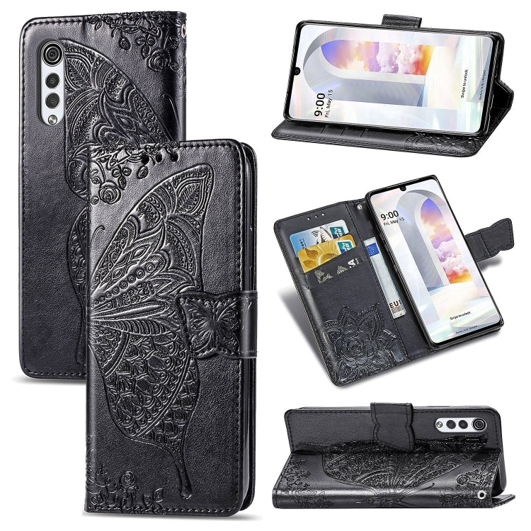 Butterfly Love Flowers Embossed Horizontal Flip Leather Case with Holder & Card Slots & Wallet & Lanyard, For Infinix Note 8, For Infinix Note 10, For vivo IQOO Neo 3, For LG Velvet 2 Pro, For Motorola Edge 20 Pro, For OPPO Reno 6Z