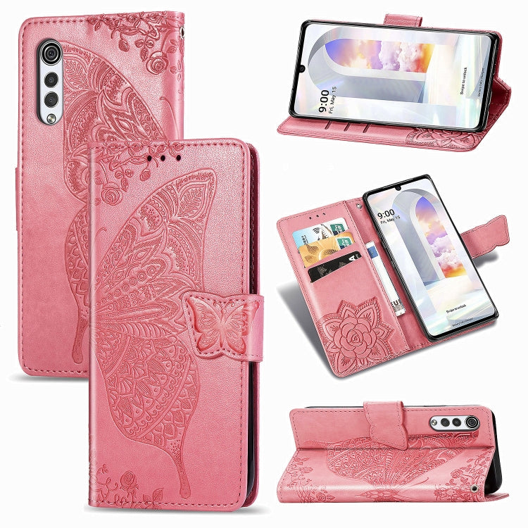 Butterfly Love Flowers Embossed Horizontal Flip Leather Case with Holder & Card Slots & Wallet & Lanyard, For Infinix Note 8, For Infinix Note 10, For vivo IQOO Neo 3, For LG Velvet 2 Pro, For Motorola Edge 20 Pro, For OPPO Reno 6Z