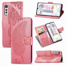 Load image into Gallery viewer, Butterfly Love Flowers Embossed Horizontal Flip Leather Case with Holder &amp; Card Slots &amp; Wallet &amp; Lanyard, For Infinix Note 8, For Infinix Note 10, For vivo IQOO Neo 3, For LG Velvet 2 Pro, For Motorola Edge 20 Pro, For OPPO Reno 6Z