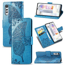 Load image into Gallery viewer, Butterfly Love Flowers Embossed Horizontal Flip Leather Case with Holder &amp; Card Slots &amp; Wallet &amp; Lanyard, For Infinix Note 8, For Infinix Note 10, For vivo IQOO Neo 3, For LG Velvet 2 Pro, For Motorola Edge 20 Pro, For OPPO Reno 6Z