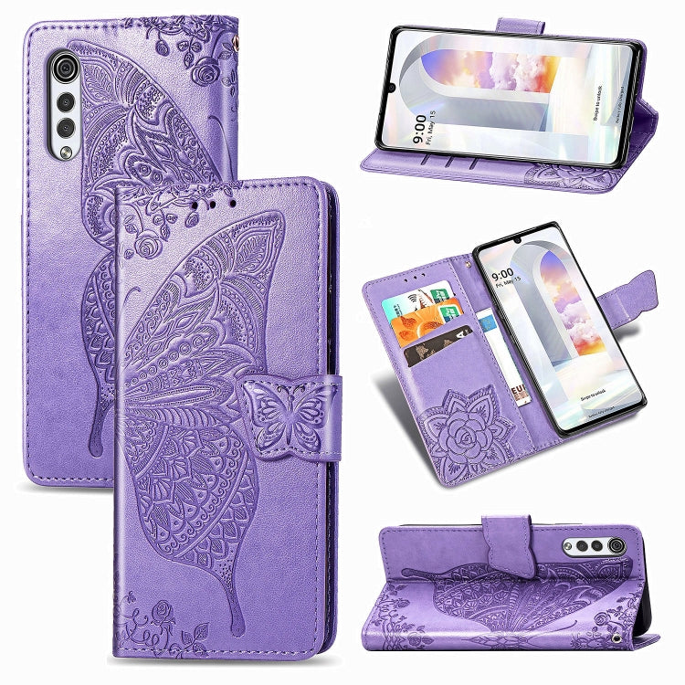 Butterfly Love Flowers Embossed Horizontal Flip Leather Case with Holder & Card Slots & Wallet & Lanyard, For Infinix Note 8, For Infinix Note 10, For vivo IQOO Neo 3, For LG Velvet 2 Pro, For Motorola Edge 20 Pro, For OPPO Reno 6Z