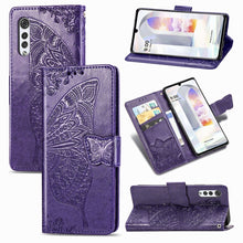 Load image into Gallery viewer, Butterfly Love Flowers Embossed Horizontal Flip Leather Case with Holder &amp; Card Slots &amp; Wallet &amp; Lanyard, For Infinix Note 8, For Infinix Note 10, For vivo IQOO Neo 3, For LG Velvet 2 Pro, For Motorola Edge 20 Pro, For OPPO Reno 6Z