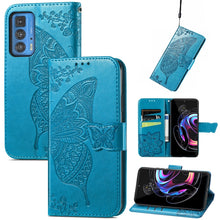 Load image into Gallery viewer, Butterfly Love Flowers Embossed Horizontal Flip Leather Case with Holder &amp; Card Slots &amp; Wallet &amp; Lanyard, For Infinix Note 8, For Infinix Note 10, For vivo IQOO Neo 3, For LG Velvet 2 Pro, For Motorola Edge 20 Pro, For OPPO Reno 6Z