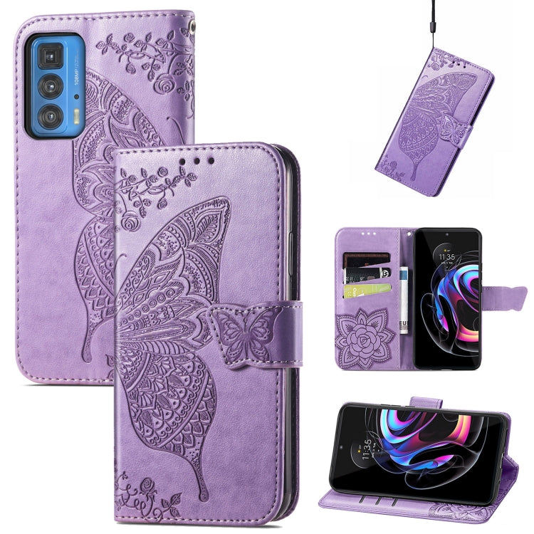 Butterfly Love Flowers Embossed Horizontal Flip Leather Case with Holder & Card Slots & Wallet & Lanyard, For Infinix Note 8, For Infinix Note 10, For vivo IQOO Neo 3, For LG Velvet 2 Pro, For Motorola Edge 20 Pro, For OPPO Reno 6Z