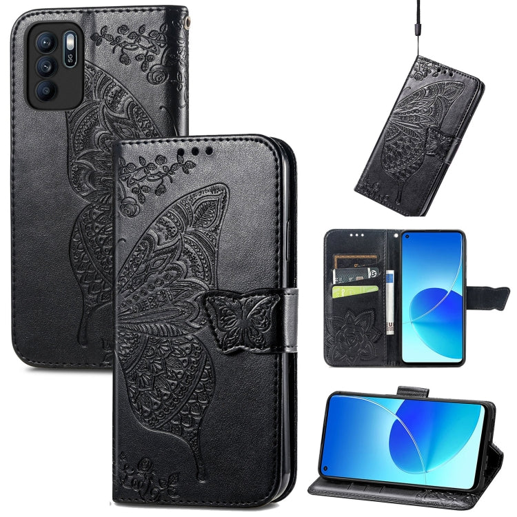 Butterfly Love Flowers Embossed Horizontal Flip Leather Case with Holder & Card Slots & Wallet & Lanyard, For Infinix Note 8, For Infinix Note 10, For vivo IQOO Neo 3, For LG Velvet 2 Pro, For Motorola Edge 20 Pro, For OPPO Reno 6Z