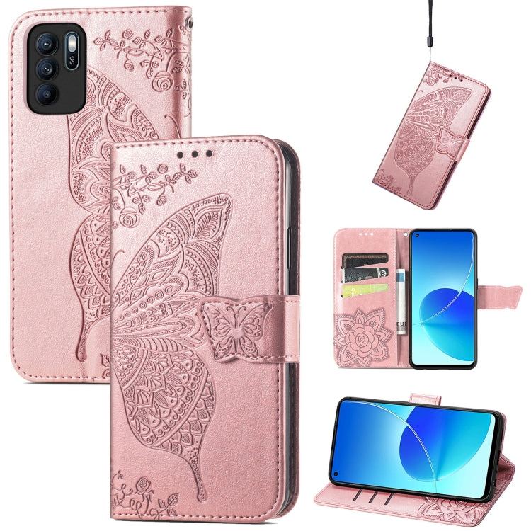 Butterfly Love Flowers Embossed Horizontal Flip Leather Case with Holder & Card Slots & Wallet & Lanyard, For Infinix Note 8, For Infinix Note 10, For vivo IQOO Neo 3, For LG Velvet 2 Pro, For Motorola Edge 20 Pro, For OPPO Reno 6Z