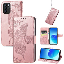 Load image into Gallery viewer, Butterfly Love Flowers Embossed Horizontal Flip Leather Case with Holder &amp; Card Slots &amp; Wallet &amp; Lanyard, For Infinix Note 8, For Infinix Note 10, For vivo IQOO Neo 3, For LG Velvet 2 Pro, For Motorola Edge 20 Pro, For OPPO Reno 6Z