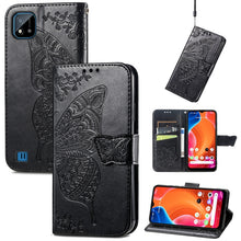 Load image into Gallery viewer, Butterfly Love Flowers Embossed Horizontal Flip Leather Case with Holder &amp; Card Slots &amp; Wallet &amp; Lanyard, For OPPO Realme C20, For vivo S7e, For vivo S10 / S10 Pro, For vivo V20 2021, For Wiko Y61, For Xiaomi Redmi 10