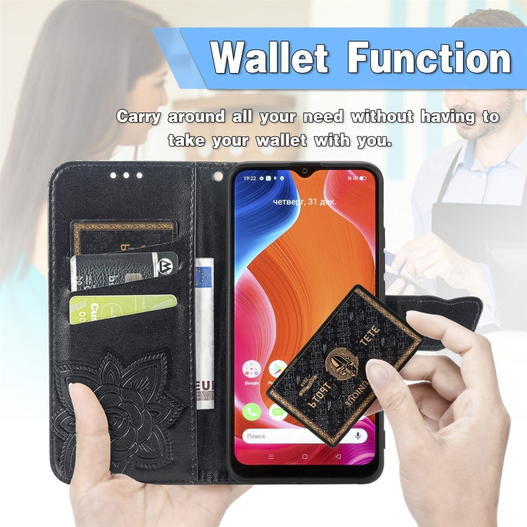 Butterfly Love Flowers Embossed Horizontal Flip Leather Case with Holder & Card Slots & Wallet & Lanyard, For OPPO Realme C20, For vivo S7e, For vivo S10 / S10 Pro, For vivo V20 2021, For Wiko Y61, For Xiaomi Redmi 10