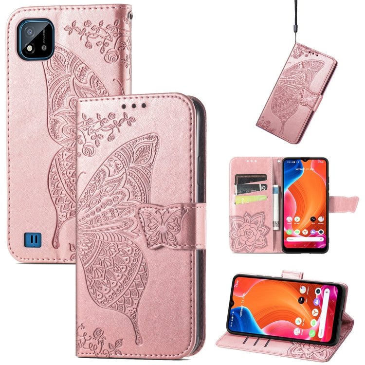 Butterfly Love Flowers Embossed Horizontal Flip Leather Case with Holder & Card Slots & Wallet & Lanyard, For OPPO Realme C20, For vivo S7e, For vivo S10 / S10 Pro, For vivo V20 2021, For Wiko Y61, For Xiaomi Redmi 10