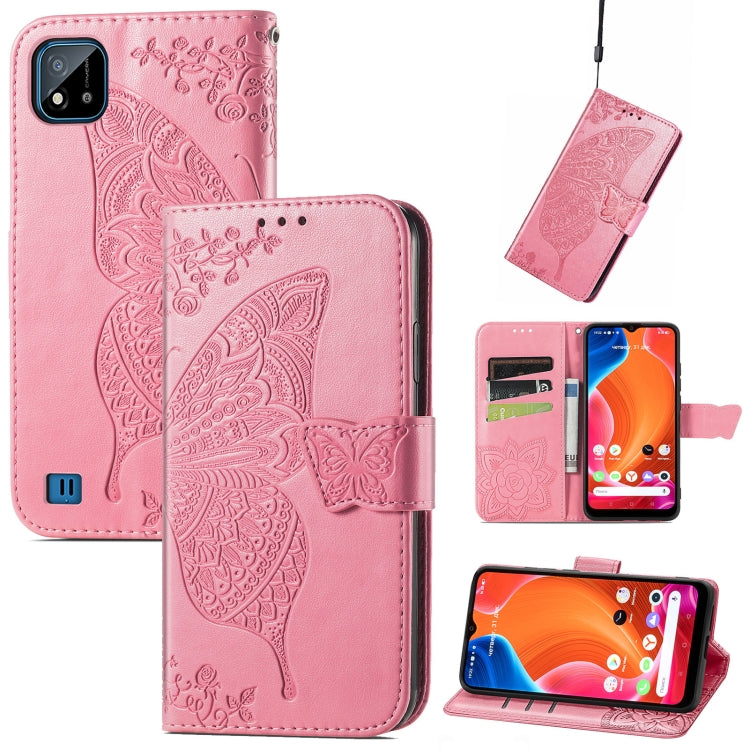 Butterfly Love Flowers Embossed Horizontal Flip Leather Case with Holder & Card Slots & Wallet & Lanyard, For OPPO Realme C20, For vivo S7e, For vivo S10 / S10 Pro, For vivo V20 2021, For Wiko Y61, For Xiaomi Redmi 10