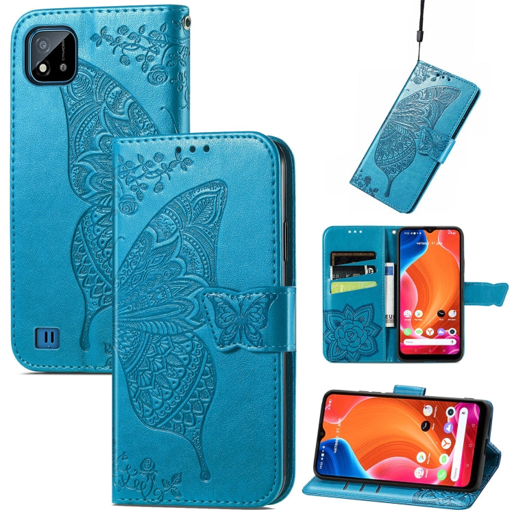 Butterfly Love Flowers Embossed Horizontal Flip Leather Case with Holder & Card Slots & Wallet & Lanyard, For OPPO Realme C20, For vivo S7e, For vivo S10 / S10 Pro, For vivo V20 2021, For Wiko Y61, For Xiaomi Redmi 10