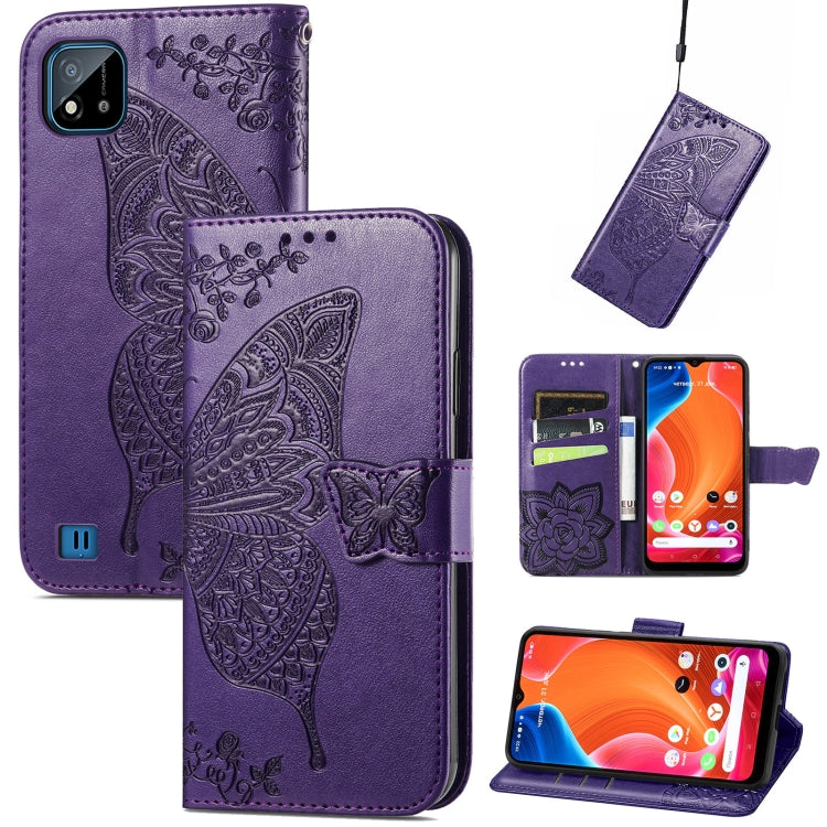 Butterfly Love Flowers Embossed Horizontal Flip Leather Case with Holder & Card Slots & Wallet & Lanyard, For OPPO Realme C20, For vivo S7e, For vivo S10 / S10 Pro, For vivo V20 2021, For Wiko Y61, For Xiaomi Redmi 10