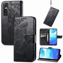 Load image into Gallery viewer, Butterfly Love Flowers Embossed Horizontal Flip Leather Case with Holder &amp; Card Slots &amp; Wallet &amp; Lanyard, For OPPO Realme C20, For vivo S7e, For vivo S10 / S10 Pro, For vivo V20 2021, For Wiko Y61, For Xiaomi Redmi 10