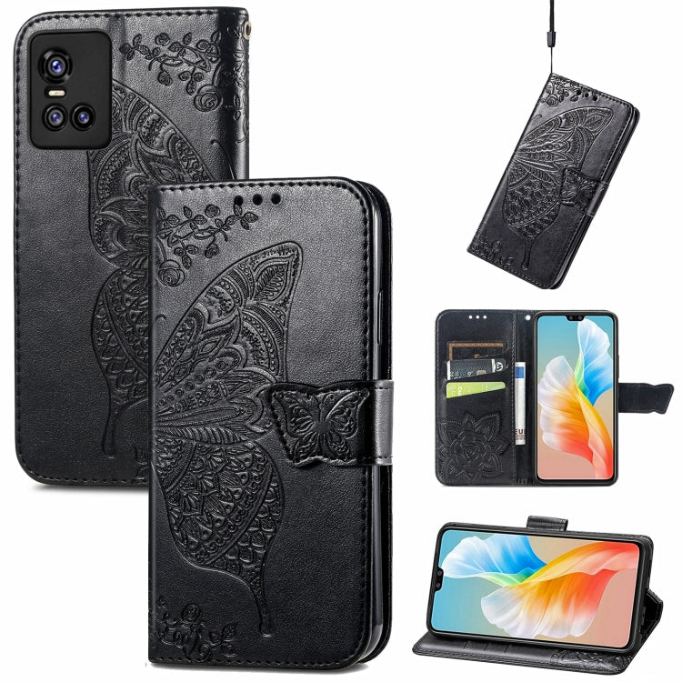 Butterfly Love Flowers Embossed Horizontal Flip Leather Case with Holder & Card Slots & Wallet & Lanyard, For OPPO Realme C20, For vivo S7e, For vivo S10 / S10 Pro, For vivo V20 2021, For Wiko Y61, For Xiaomi Redmi 10