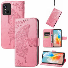 Load image into Gallery viewer, Butterfly Love Flowers Embossed Horizontal Flip Leather Case with Holder &amp; Card Slots &amp; Wallet &amp; Lanyard, For OPPO Realme C20, For vivo S7e, For vivo S10 / S10 Pro, For vivo V20 2021, For Wiko Y61, For Xiaomi Redmi 10