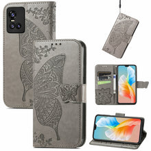 Load image into Gallery viewer, Butterfly Love Flowers Embossed Horizontal Flip Leather Case with Holder &amp; Card Slots &amp; Wallet &amp; Lanyard, For OPPO Realme C20, For vivo S7e, For vivo S10 / S10 Pro, For vivo V20 2021, For Wiko Y61, For Xiaomi Redmi 10
