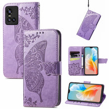 Load image into Gallery viewer, Butterfly Love Flowers Embossed Horizontal Flip Leather Case with Holder &amp; Card Slots &amp; Wallet &amp; Lanyard, For OPPO Realme C20, For vivo S7e, For vivo S10 / S10 Pro, For vivo V20 2021, For Wiko Y61, For Xiaomi Redmi 10