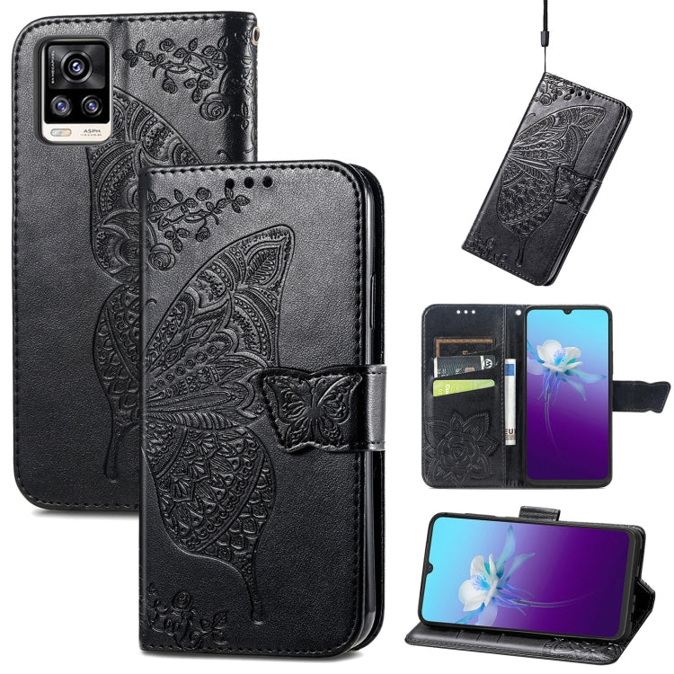 Butterfly Love Flowers Embossed Horizontal Flip Leather Case with Holder & Card Slots & Wallet & Lanyard, For OPPO Realme C20, For vivo S7e, For vivo S10 / S10 Pro, For vivo V20 2021, For Wiko Y61, For Xiaomi Redmi 10