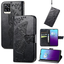 Load image into Gallery viewer, Butterfly Love Flowers Embossed Horizontal Flip Leather Case with Holder &amp; Card Slots &amp; Wallet &amp; Lanyard, For OPPO Realme C20, For vivo S7e, For vivo S10 / S10 Pro, For vivo V20 2021, For Wiko Y61, For Xiaomi Redmi 10