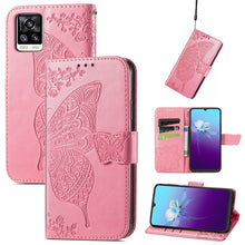 Load image into Gallery viewer, Butterfly Love Flowers Embossed Horizontal Flip Leather Case with Holder &amp; Card Slots &amp; Wallet &amp; Lanyard, For OPPO Realme C20, For vivo S7e, For vivo S10 / S10 Pro, For vivo V20 2021, For Wiko Y61, For Xiaomi Redmi 10