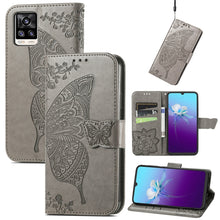 Load image into Gallery viewer, Butterfly Love Flowers Embossed Horizontal Flip Leather Case with Holder &amp; Card Slots &amp; Wallet &amp; Lanyard, For OPPO Realme C20, For vivo S7e, For vivo S10 / S10 Pro, For vivo V20 2021, For Wiko Y61, For Xiaomi Redmi 10