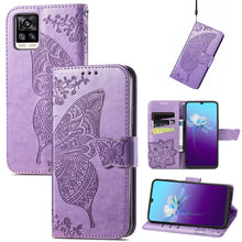 Load image into Gallery viewer, Butterfly Love Flowers Embossed Horizontal Flip Leather Case with Holder &amp; Card Slots &amp; Wallet &amp; Lanyard, For OPPO Realme C20, For vivo S7e, For vivo S10 / S10 Pro, For vivo V20 2021, For Wiko Y61, For Xiaomi Redmi 10